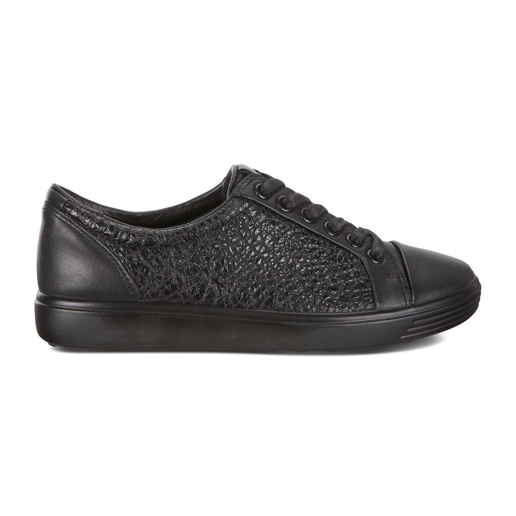 Baskets Ecco Soft 7 Lace Femme Noir 5183-JKATE